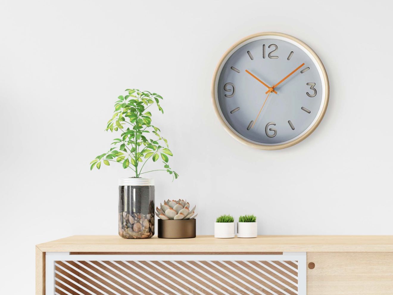 Wood Wall Clock Wooden Elegance HYW376